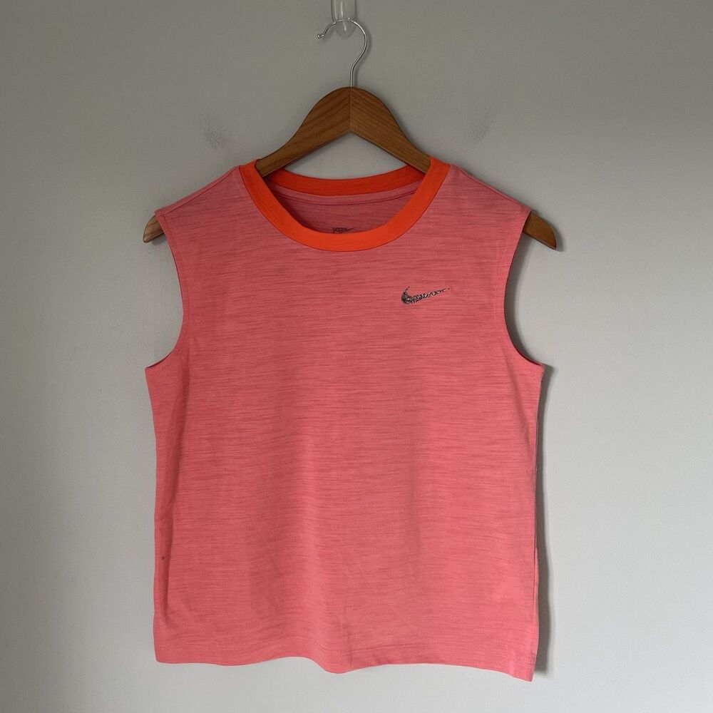 Nike Yoga Dri-Fit Athletic Tank Top Lightweight Pink Orange Women's Size XL